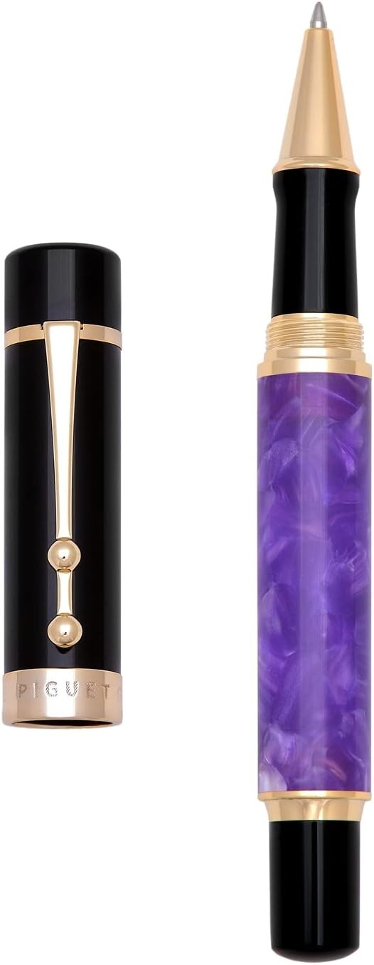 Luxury Rollerball Pen Amour Violet Set Medium Nib Smooth Writing Gift