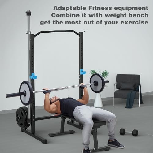 Heavy Duty Power Cage Squat Rack Pull Up Bar Home Gym Black