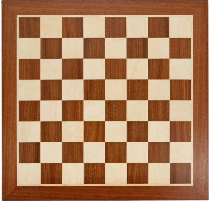 Luxury 19" Mahogany & Sycamore Chess Board | 48cm Large Wooden Tournament Board