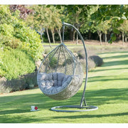 Luxury Hanging Egg Chair Outdoor Swing with Cushion – Garden Patio Seat