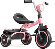 Kids Tricycle Foldable Toddler Trike Balance Bike w Basket 1-5 Years