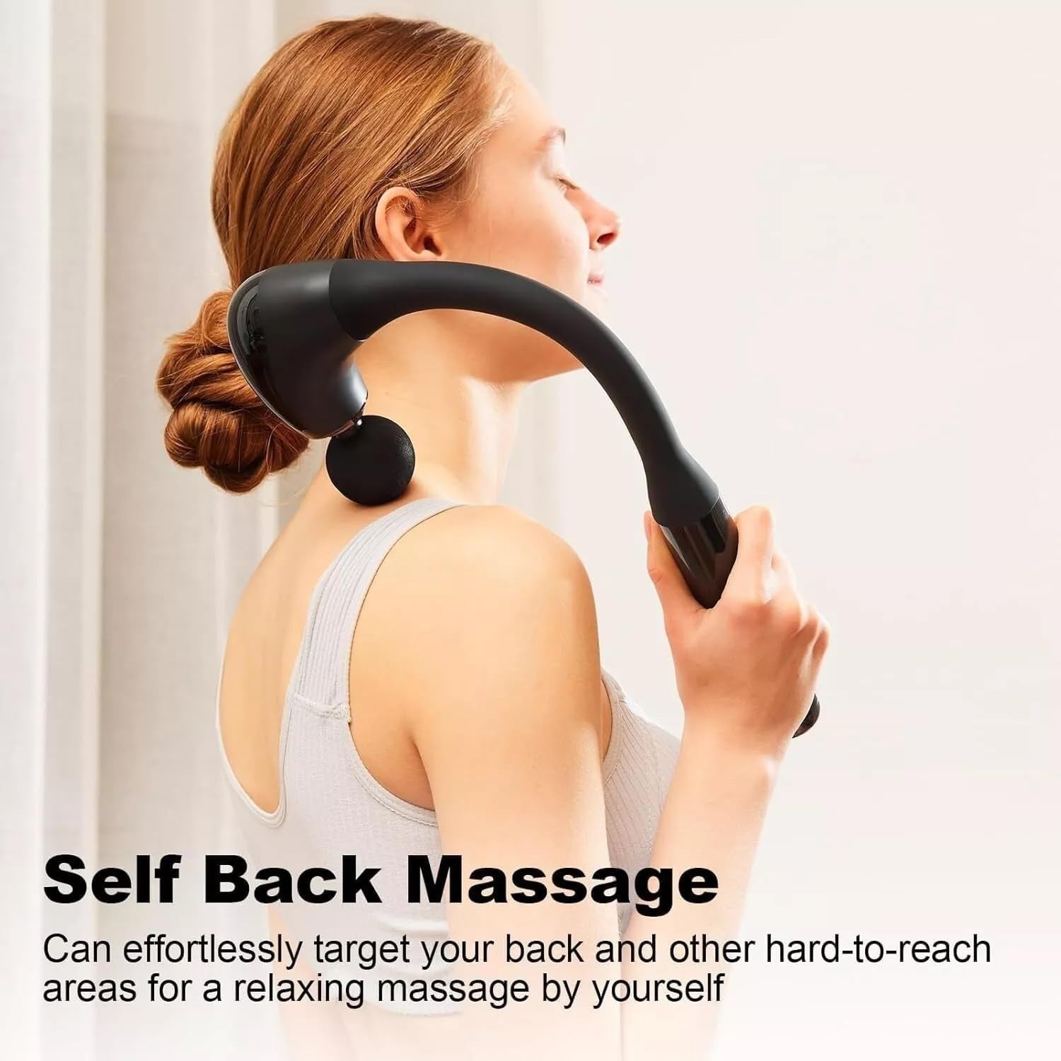 Deep Tissue Massage Gun with Long Extension Handle Back Neck Pain Relief