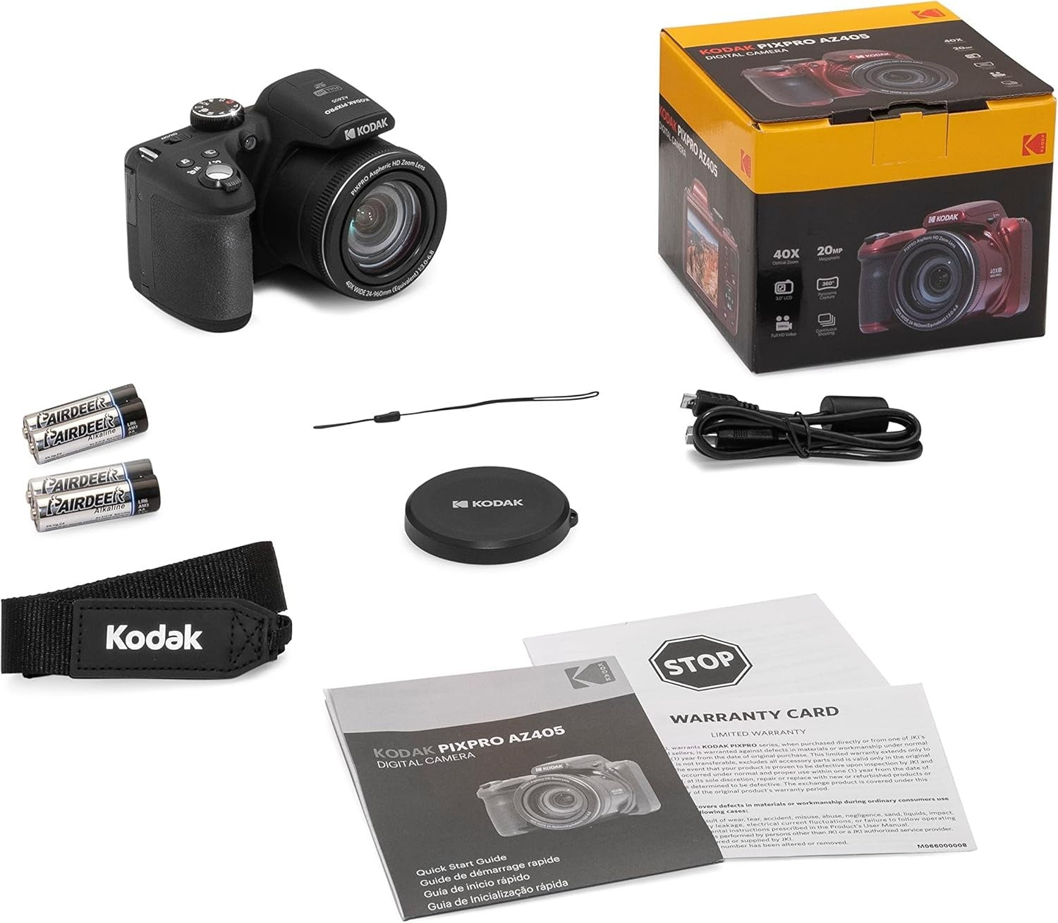 20MP Bridge Camera 40X Optical Zoom Full HD Wide Angle LCD Camera