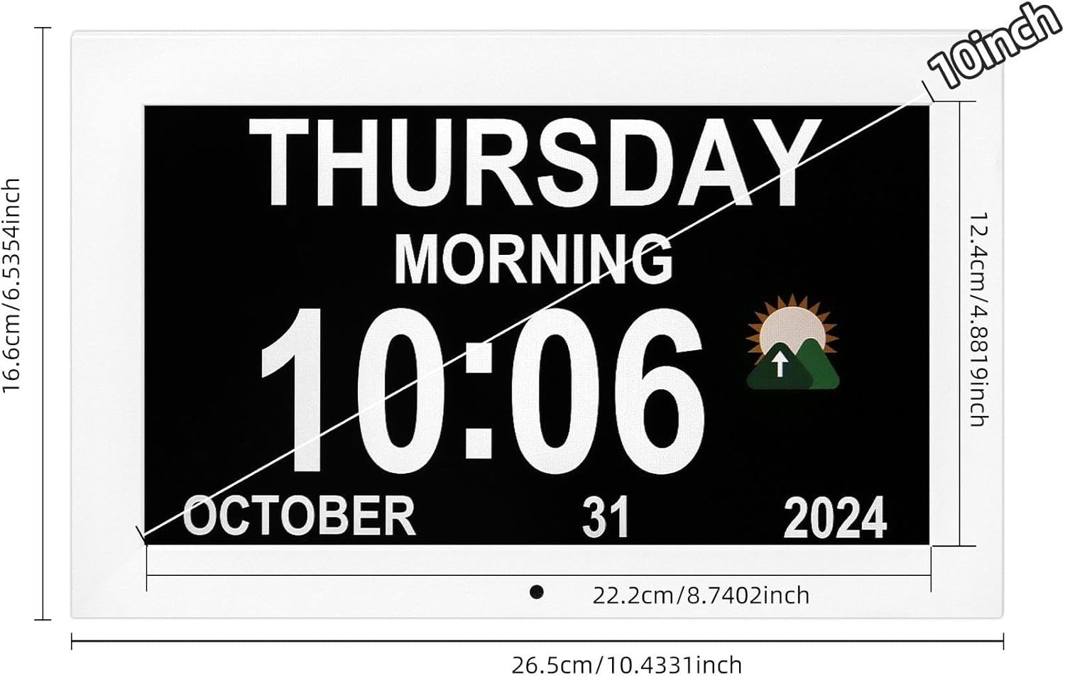 Large Digital Dementia Clock Day Date Time Alarm for Elderly Wall Desk