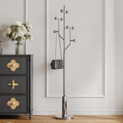 Luxury Stainless Steel Coat Rack 180cm Marble Base Modern Freestanding Stand