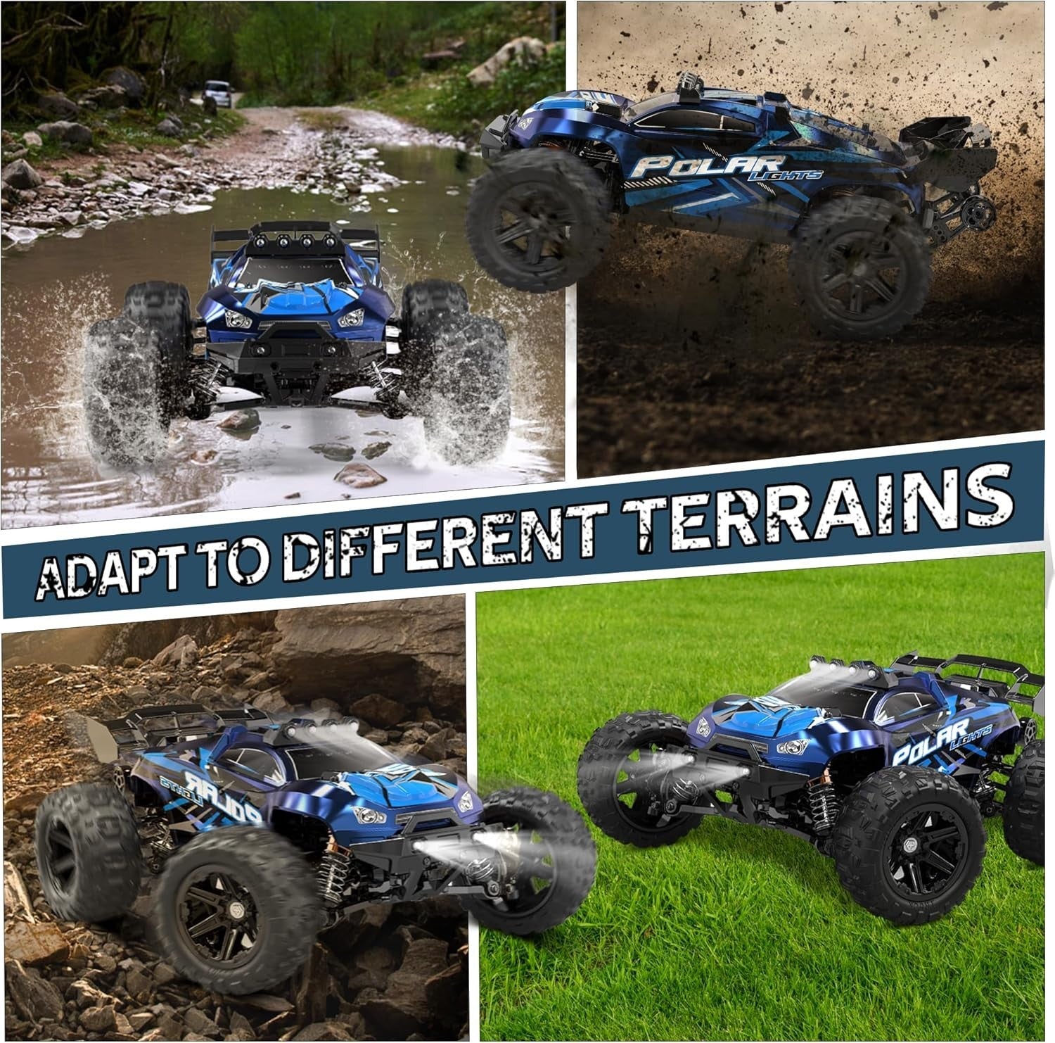 1:14 4WD 45KM/H RC Car High Speed Off-Road Monster Truck 2 Batteries Gift