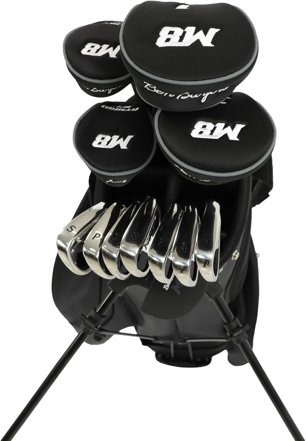 Mens Left Hand Complete Golf Club Set Regular Flex Stand Bag Forgiving