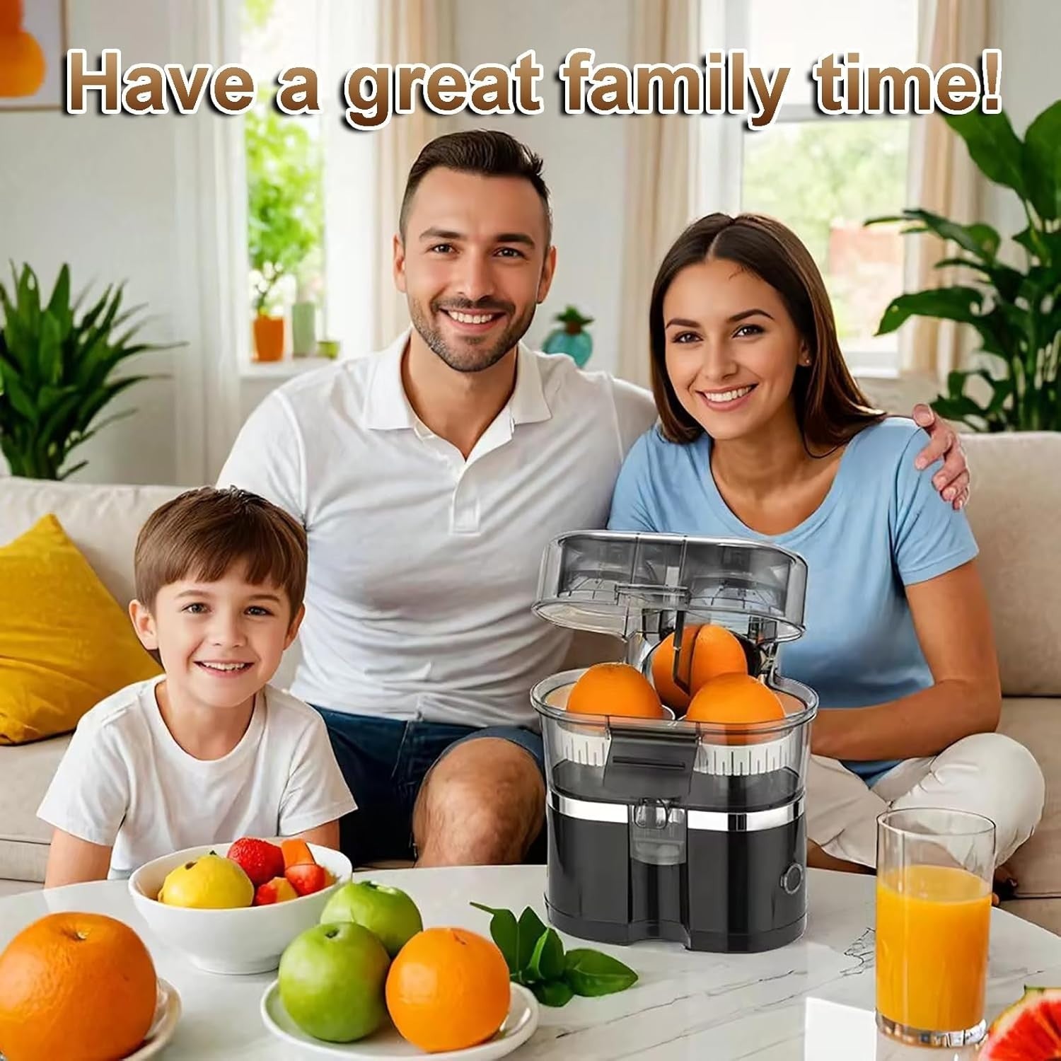 Electric Citrus Juicer 500ml Twin Press 18000RPM Easy Clean 100W