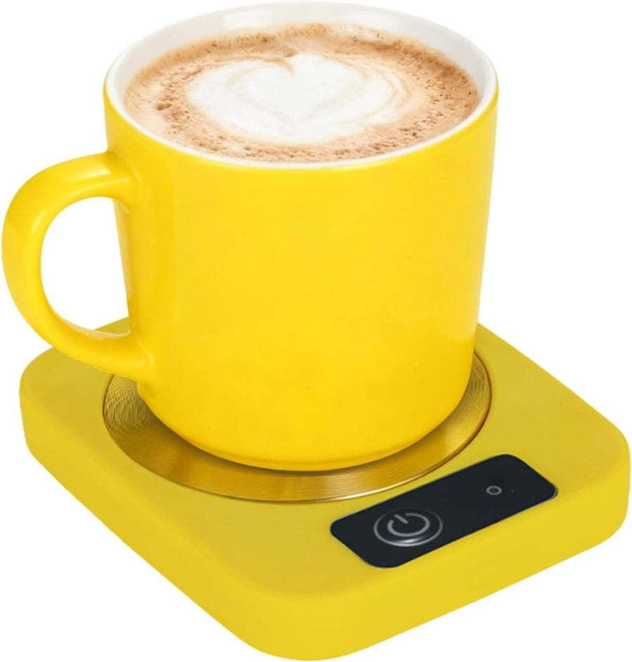 Yellow USB Coffee Mug Warmer 45°C Desk Cup Heater Plate