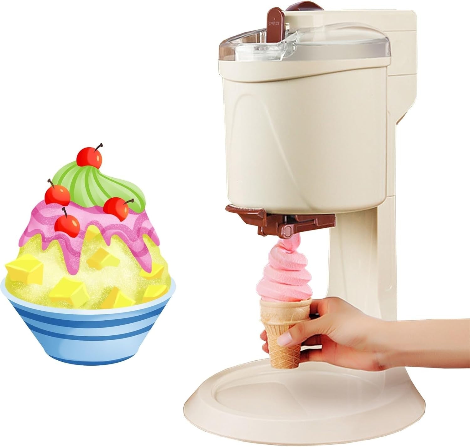 Soft Serve Ice Cream Maker 1L Home Slushie Sorbet Frozen Dessert Machine