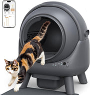 65L Self Cleaning Cat Litter Box App Control Odor Control Multi Cat