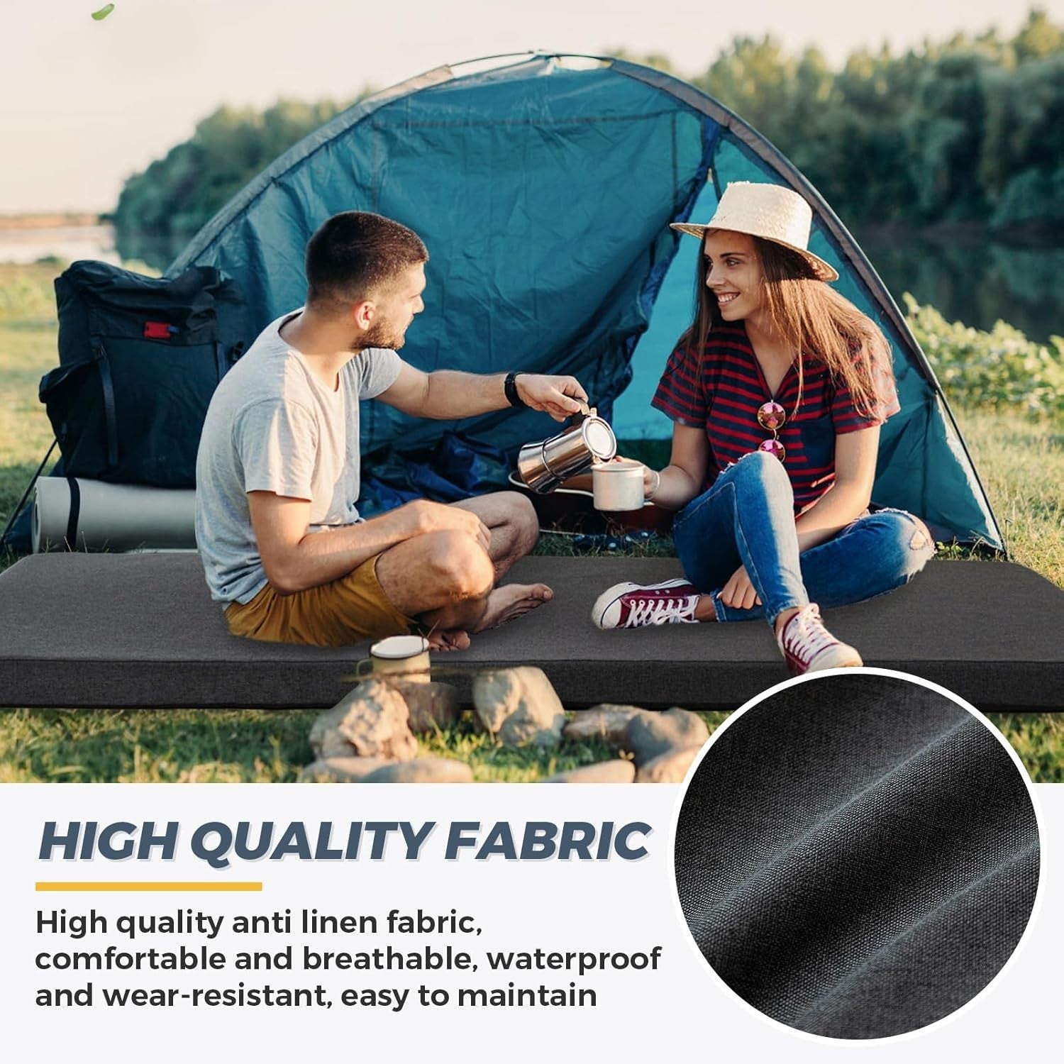 Luxury Foldable Futon Mattress 90x190cm Foam Camping Floor Bed Roll