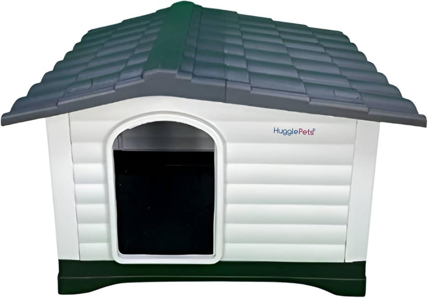 Outdoor Plastic Dog Kennel with Ramp Door, Weatherproof & Easy Clean 111x84x80cm