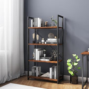 Tall Black Display Cabinet with Glass Doors & LED Lights – 67" Storage Unit