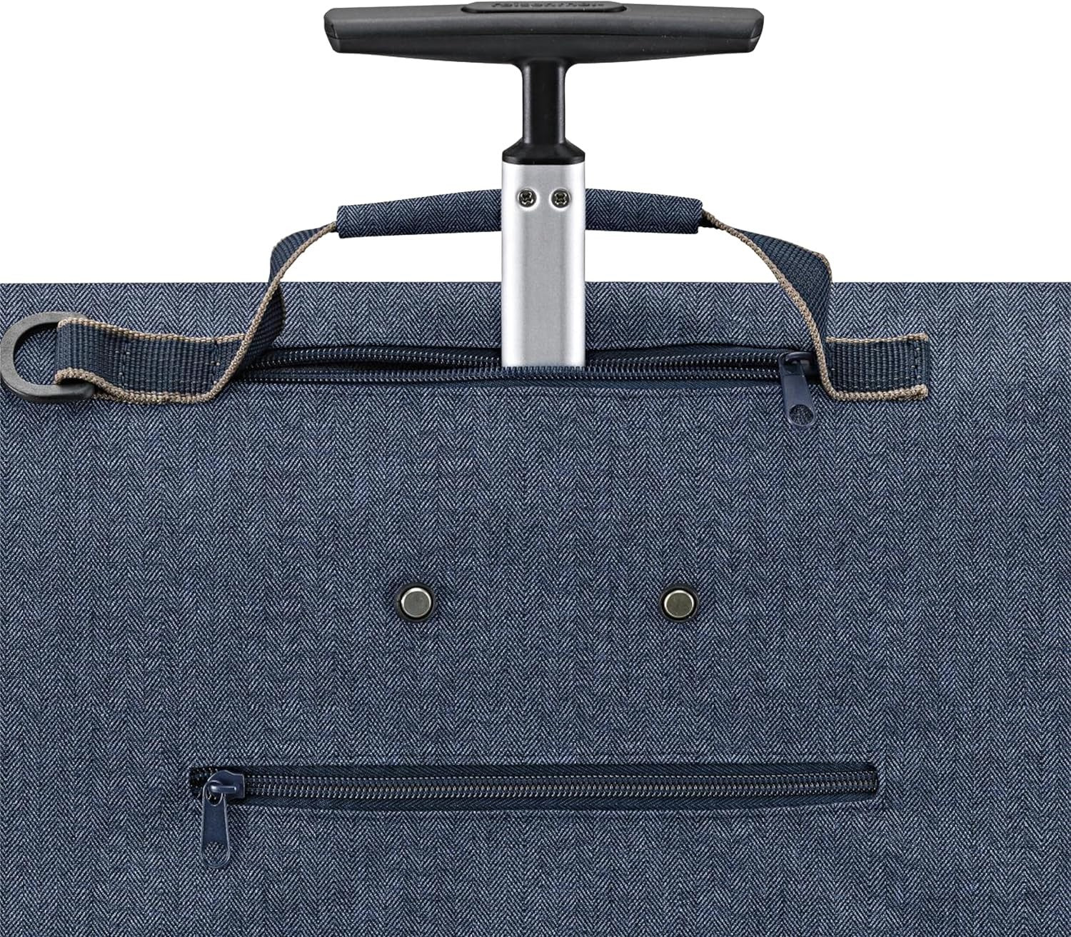 Women's Dark Blue Trolley Gym Bag Adjustable Handle Travel Luggage Bag