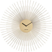 Large Gold Sunburst Wall Clock – Modern Silent Quartz Steel Design 60cm