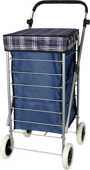 4 Wheel Shopping Trolley Cart 54L Lightweight Waterproof Large Capacity