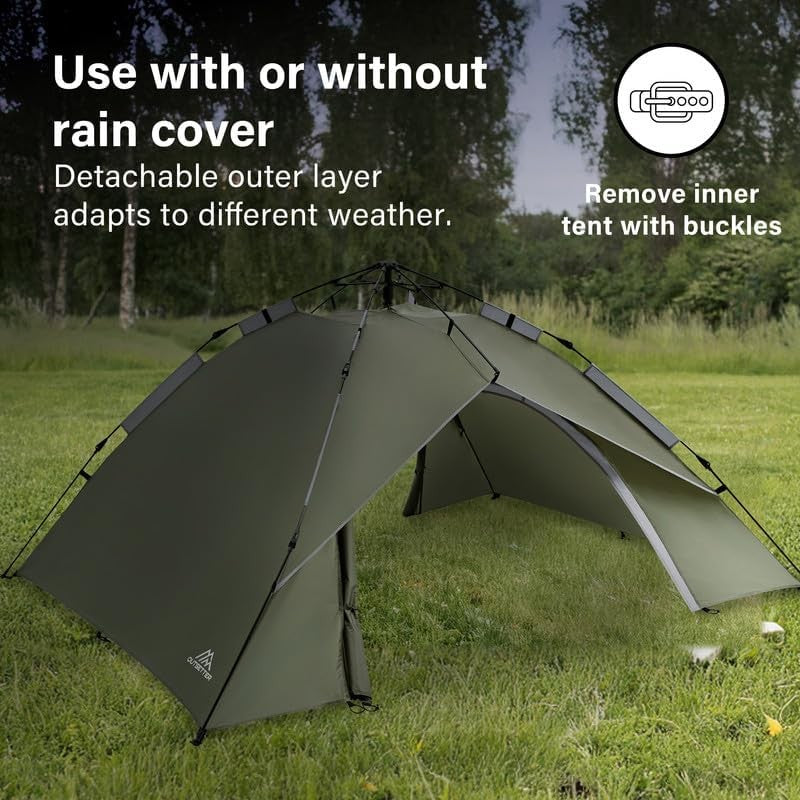 Instant Pop Up Camping Tent 4 Season Waterproof Dome Large