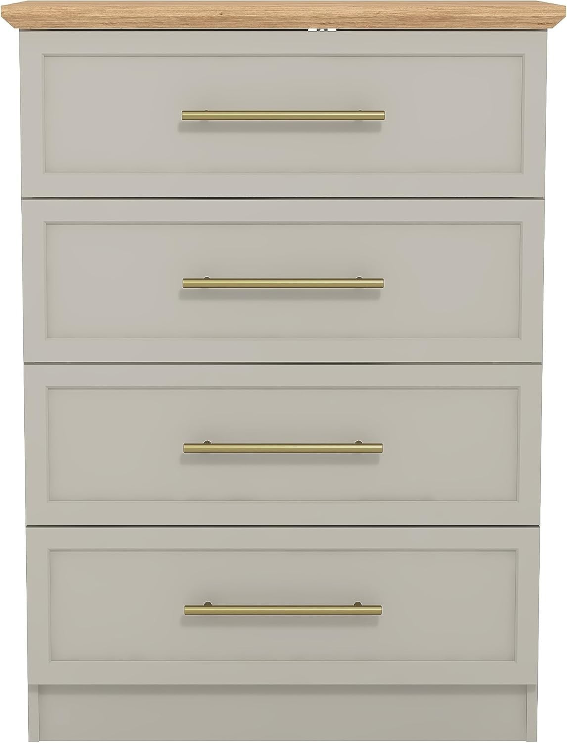 4-Drawer Chest Storage Cabinet - Modern Wall Mount Dresser for Bedroom