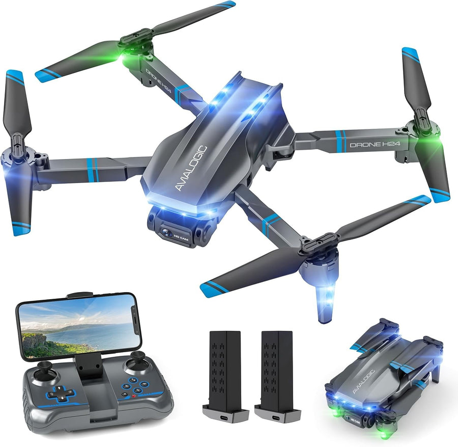 Foldable 4K HD Drone with Dual Batteries, 30Min Flight & Gesture Control