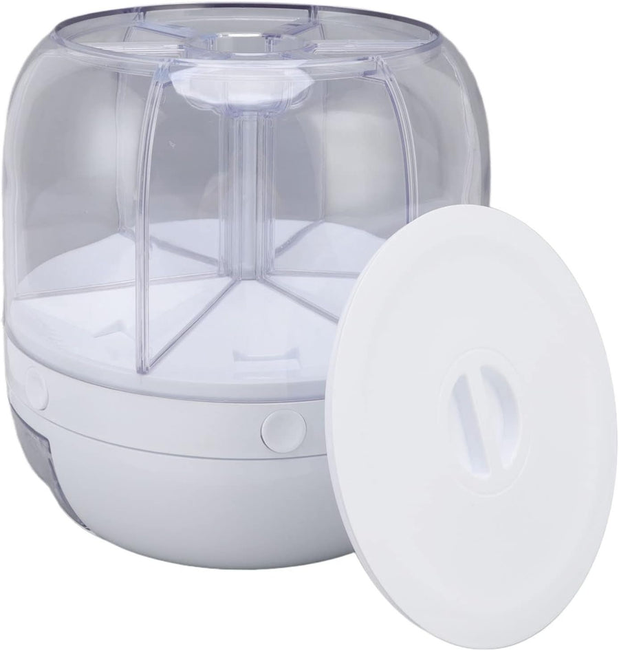 6 Grid 360° Rotating Rice Dispenser Airtight PP Bin