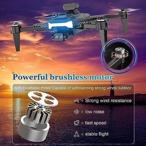 Mini 4K Drone with Brushless Motor, Obstacle Avoidance & 2 Batteries
