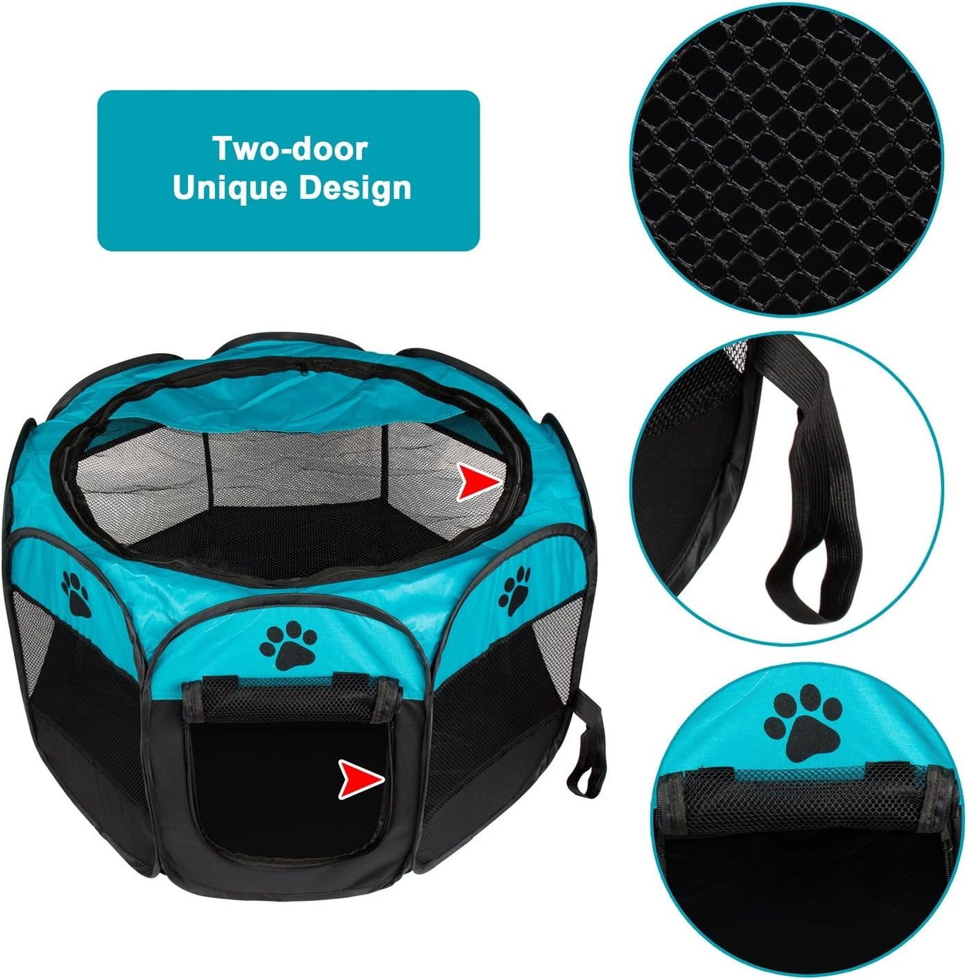 L Foldable Pet Playpen Portable Puppy Dog Cat Rabbit Tent Indoor Outdoor Cage