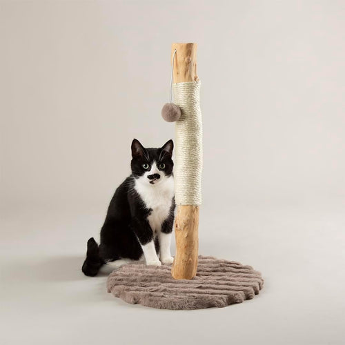 Cat Scratching Post Sisal Climbing Tower Plush Base Compact Indoor Scratcher