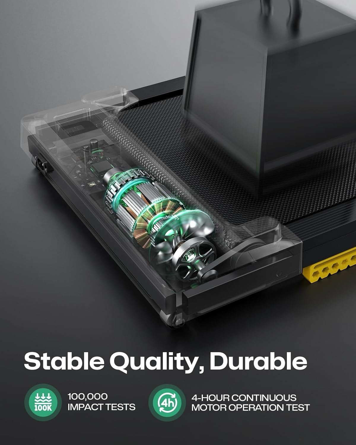 Compact 3-in-1 Under Desk Treadmill | Portable, Quiet, Shock Absorbing