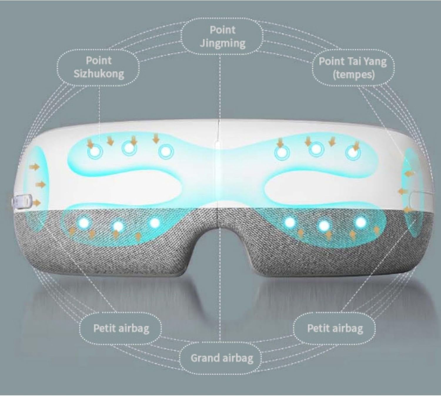 Heated Eye Massager Air Pressure Vibration Sleep Fatigue Relief
