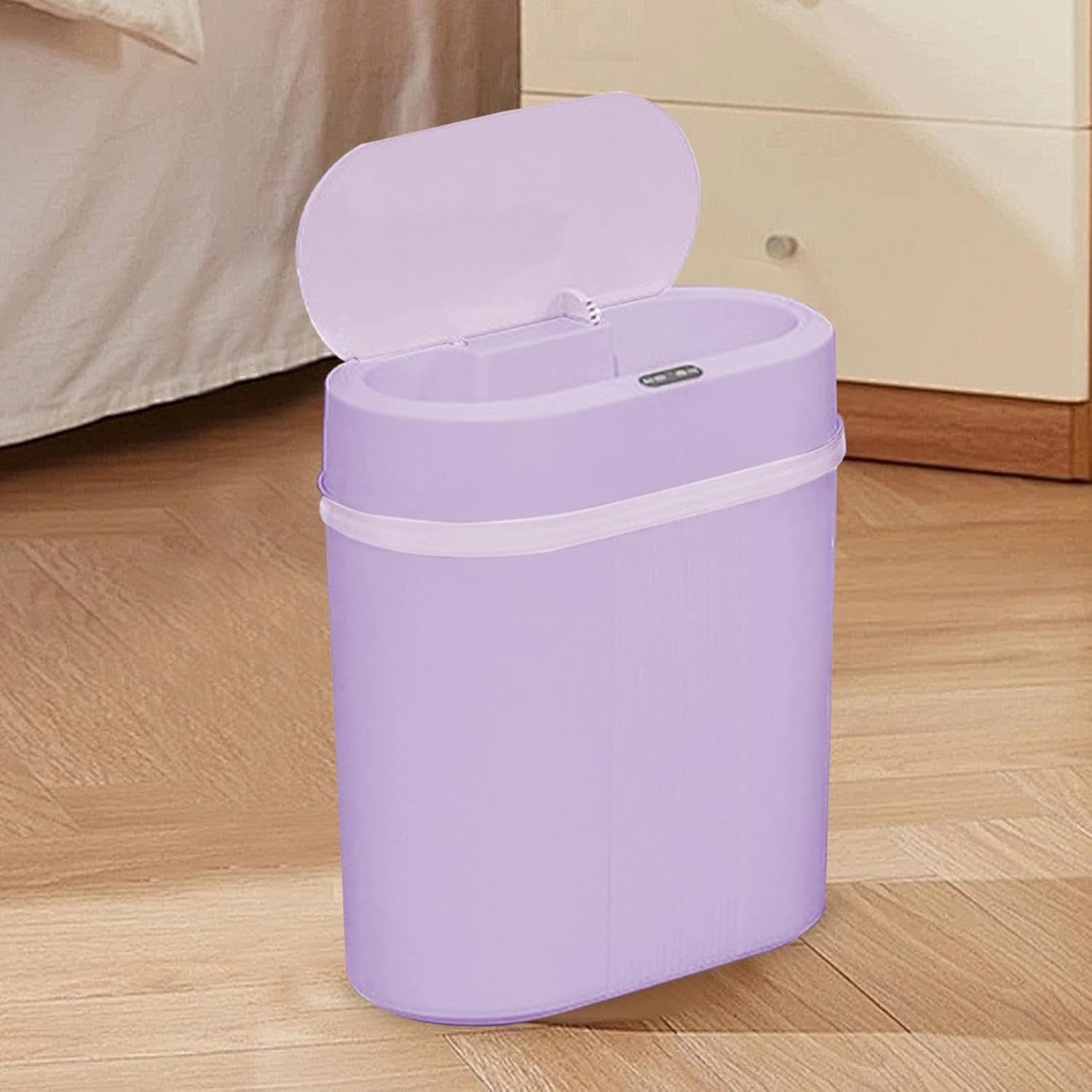 Automatic Touchless Trash Can Motion Sensor 28L Slim Purple