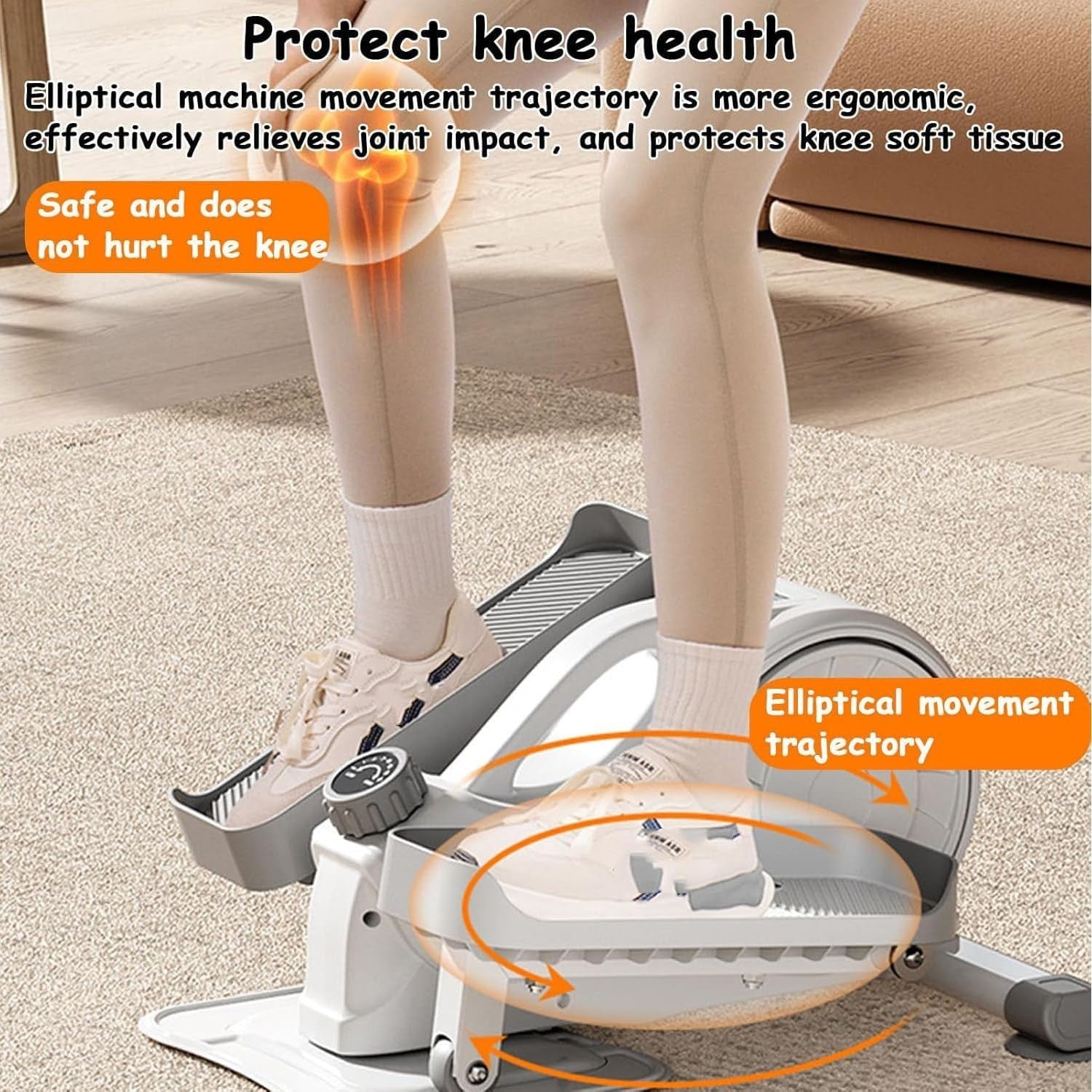Elliptical Cross Trainer Home Gym 16-Level Magnetic Resistance Seated & Standing