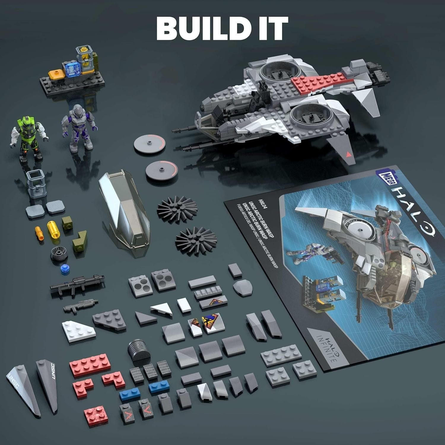 Halo Arctic Burn Wasp Building Toy – 342 Piece Set with 2 Figures