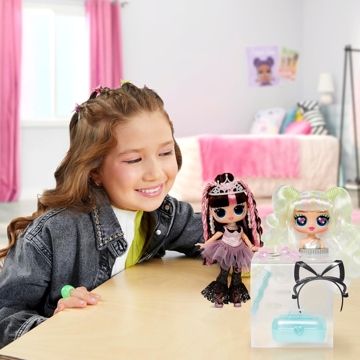 Swap Head Fashion Doll Styling Head 20+ Surprises Outfits Set