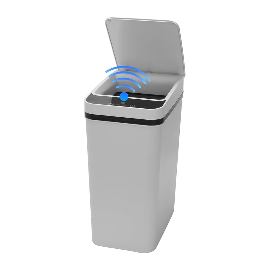 8L Automatic Sensor Bin Slim Touchless Kitchen Bathroom Grey
