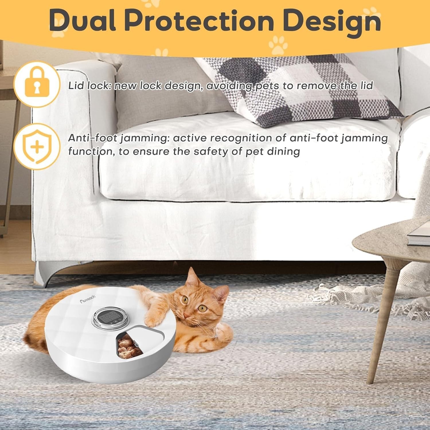 Automatic Wet Food Pet Feeder Timer 6 Meal Stainless Steel Ice Pack