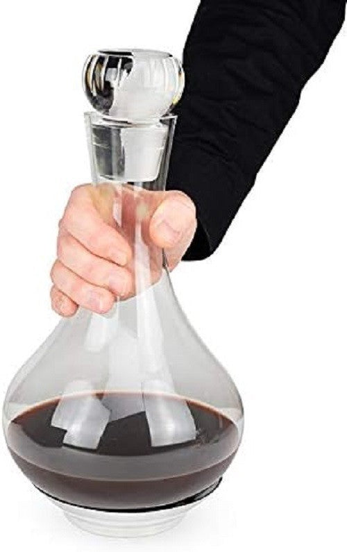 Wine Decanter 750ml Leakproof Glass Carafe Elegant Paris Style Aeration