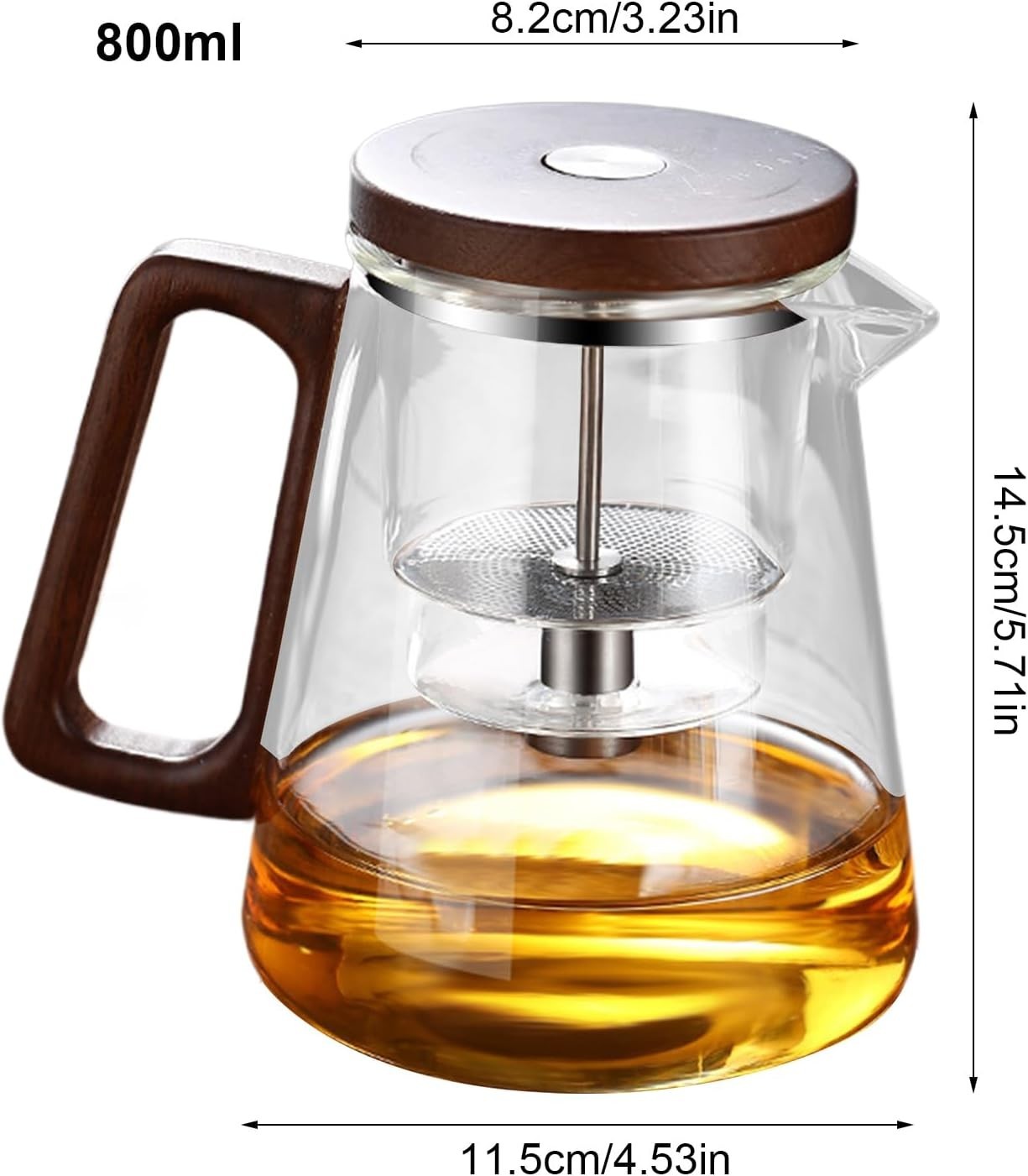 800ml Glass Teapot with Infuser Heat Resistant Spillproof Tea Pot