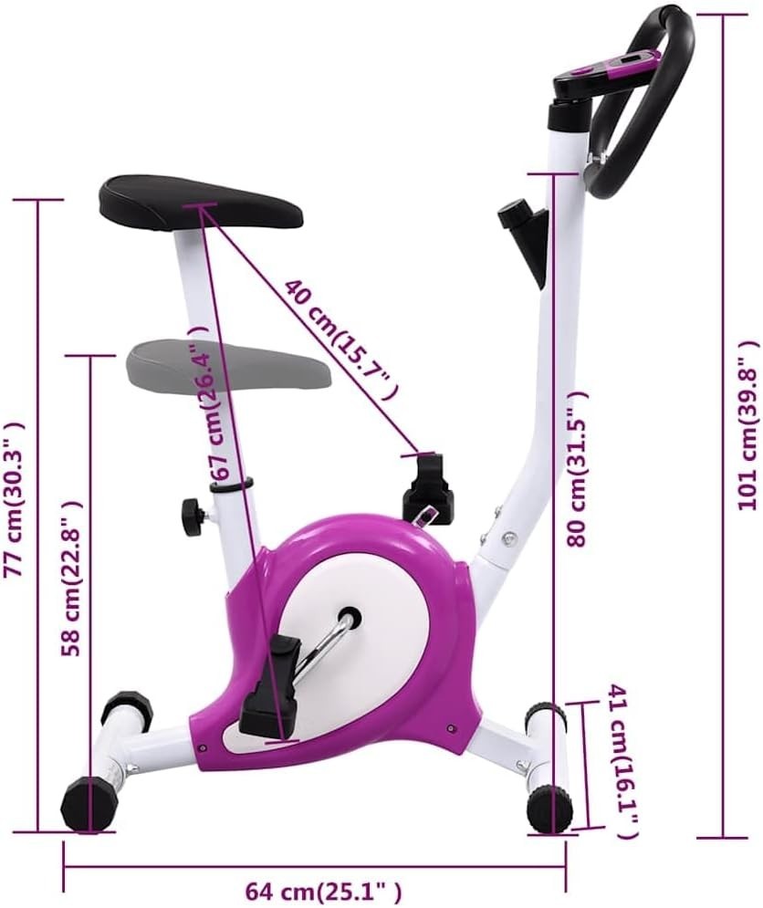 Adjustable Home Exercise Bike w/ LCD Monitor, Belt Drive & 120kg Capacity