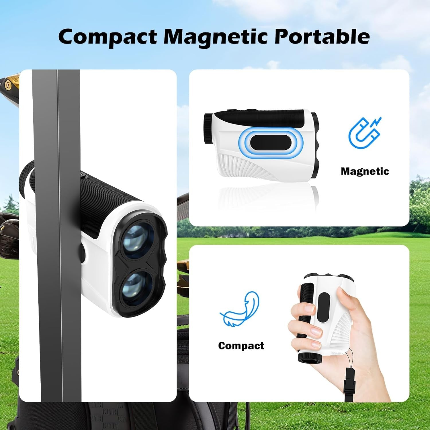 Golf Rangefinder 1200 Yards Slope Flag Lock Rechargeable Laser 7X