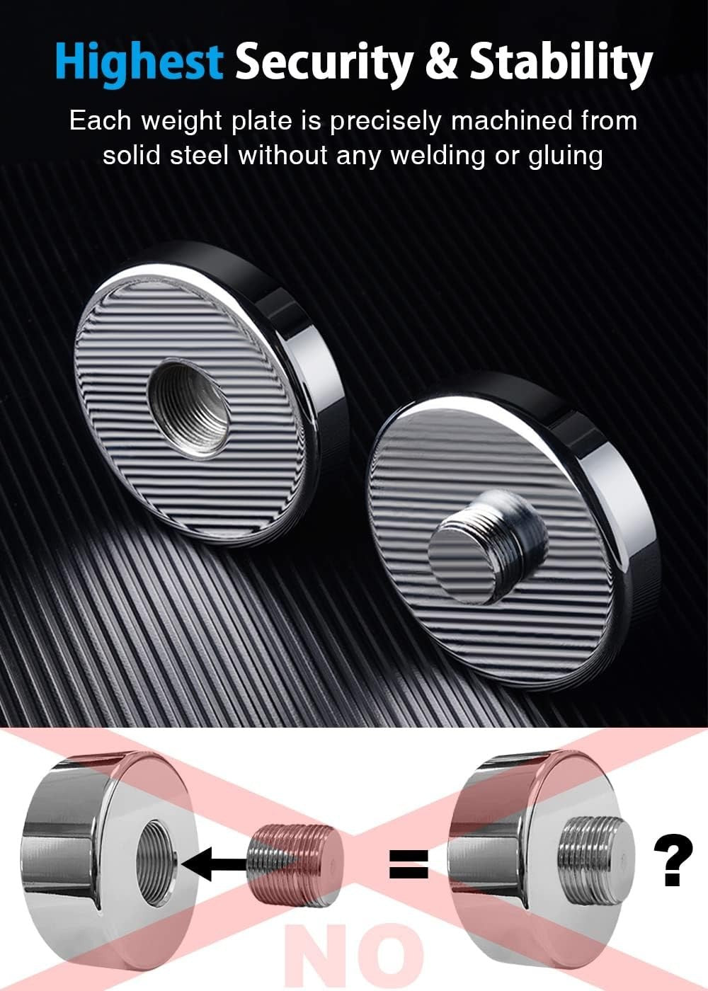 Ultra Compact Steel Adjustable Dumbbells Pair 2.5–25kg Foam Grip