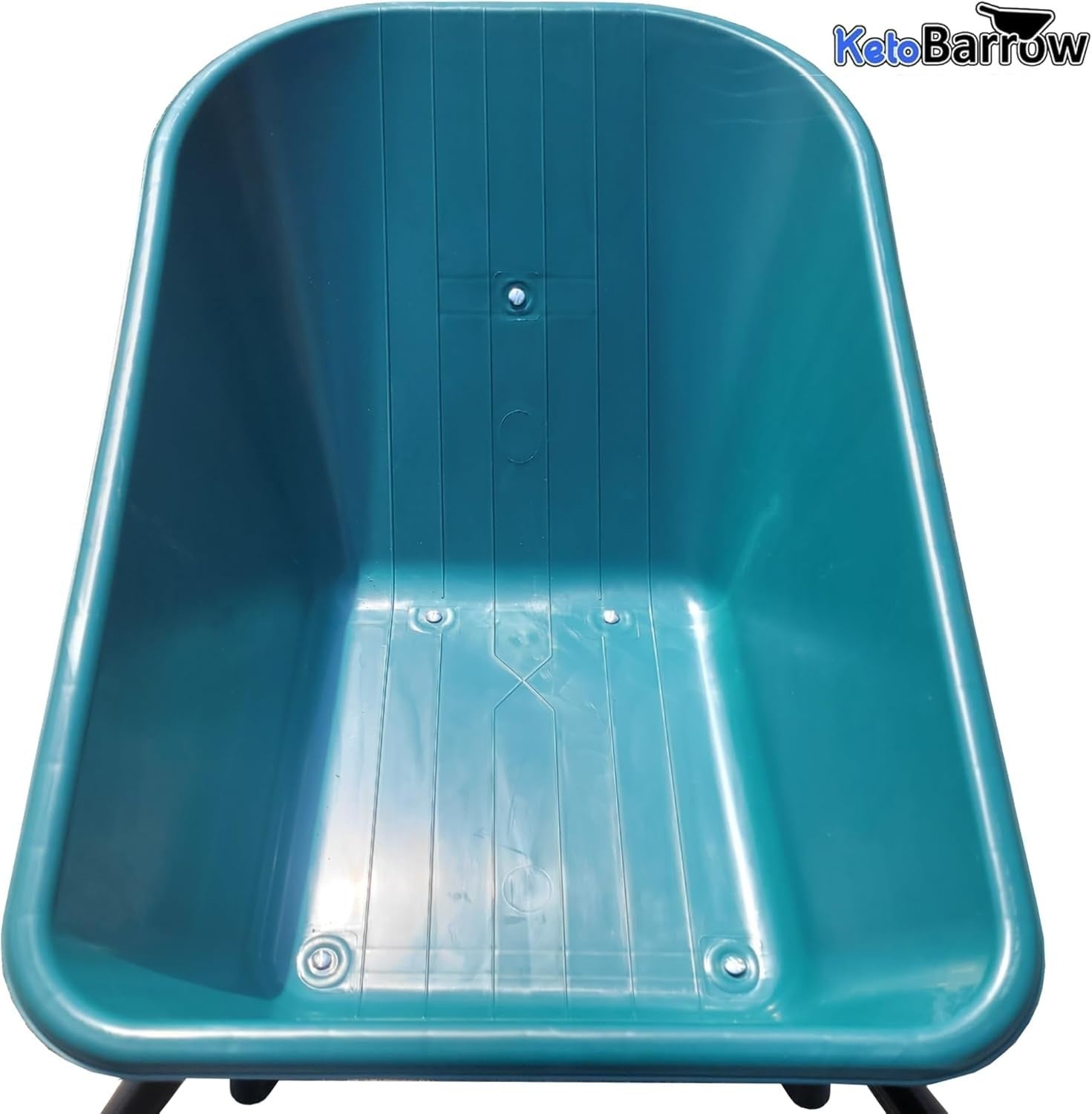 110L 1-Wheel Garden Wheelbarrow – Green – Puncture Proof Tyre Heavy Duty Plastic