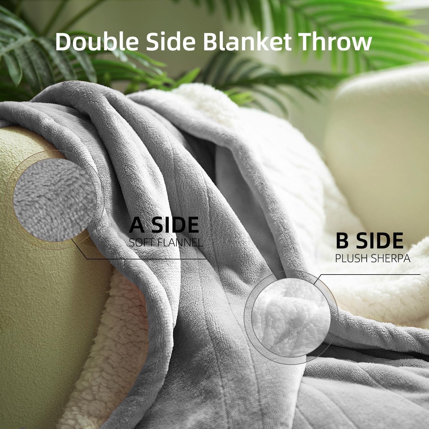 Electric Heated Throw Blanket 130x160cm Plush 6 Heat Auto Off Washable