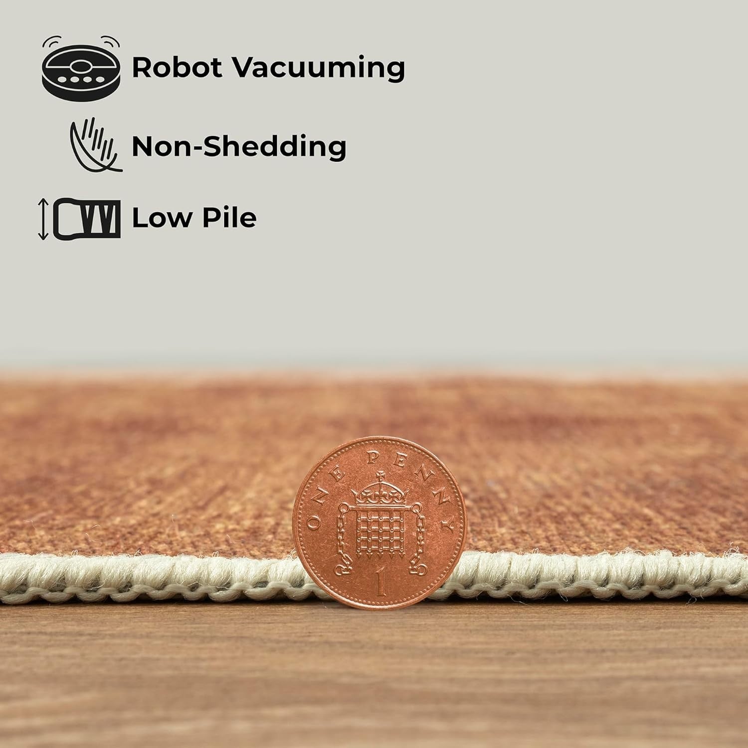 Large Washable Rug 200x290cm Retro Blocks Non-Slip Soft Area Carpet Living Room
