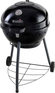 Adjustable Charcoal Kettle BBQ Grill with Thermometer & Wheels Outdoor Garden