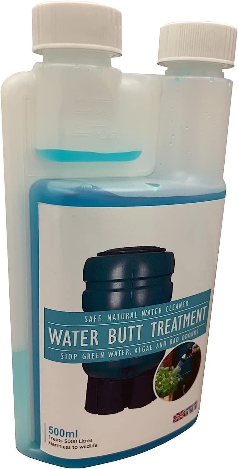 230L Water Butt with Tap, Diverter & Treatment Cleaner, Round, Garden Kit