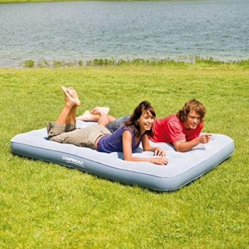 Double Air Mattress Camping Bed Foldable PVC Air Bed with Pillow