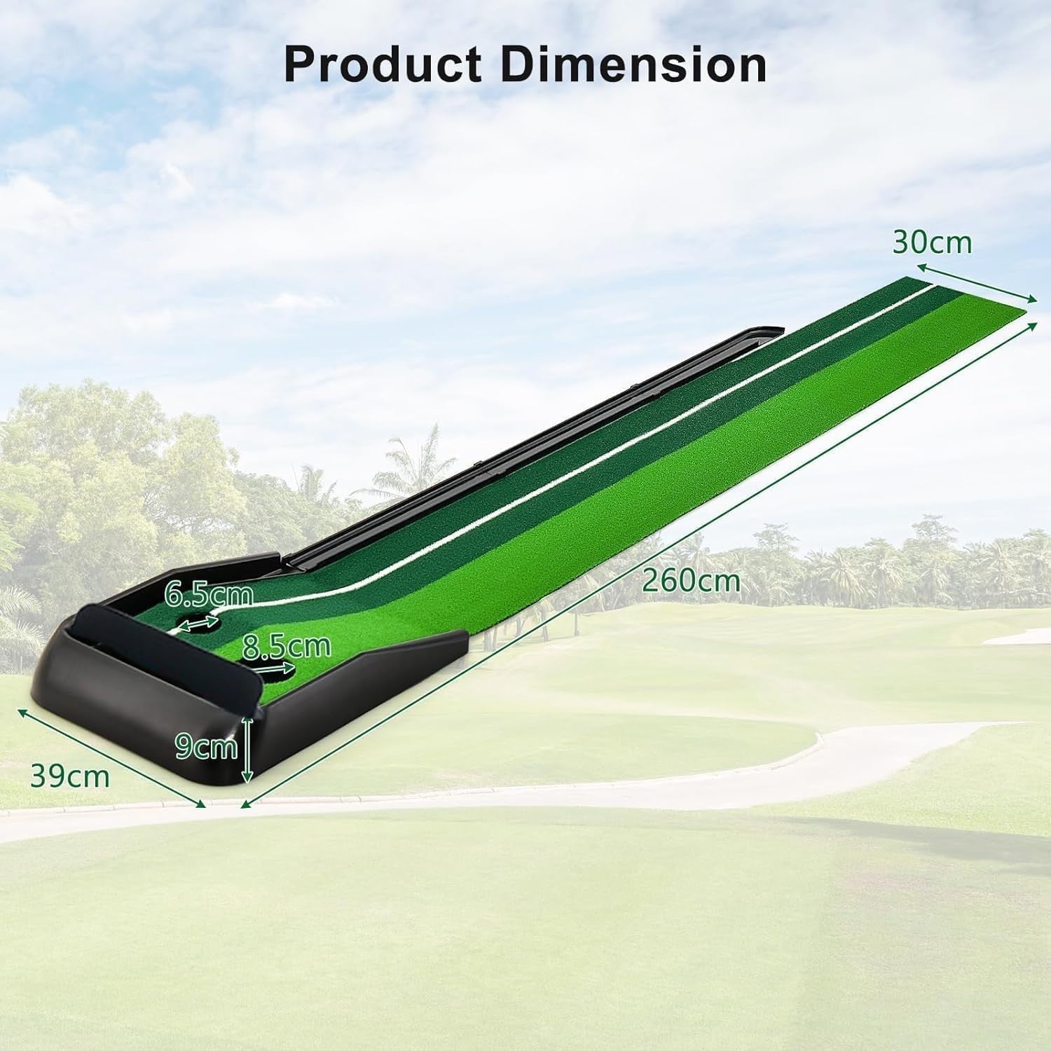 Golf Putting Mat Auto Ball Return Indoor Practice Trainer Home Office