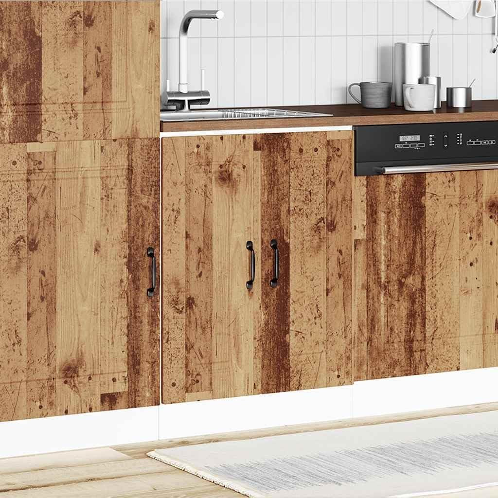 Old Style Oak Bathroom Vanity Cabinet 60cm Under Sink Storage Unit with Doors