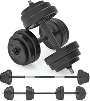 Adjustable Dumbbell Barbell Set 10–50KG Vinyl Weights Home Gym